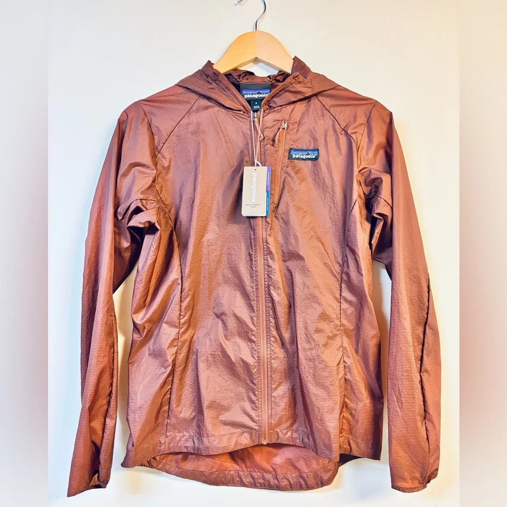 NWT Patagonia Houdini Lightweight Hooded Windbreaker Jacket Burgundy Small - Picture 2 of 10